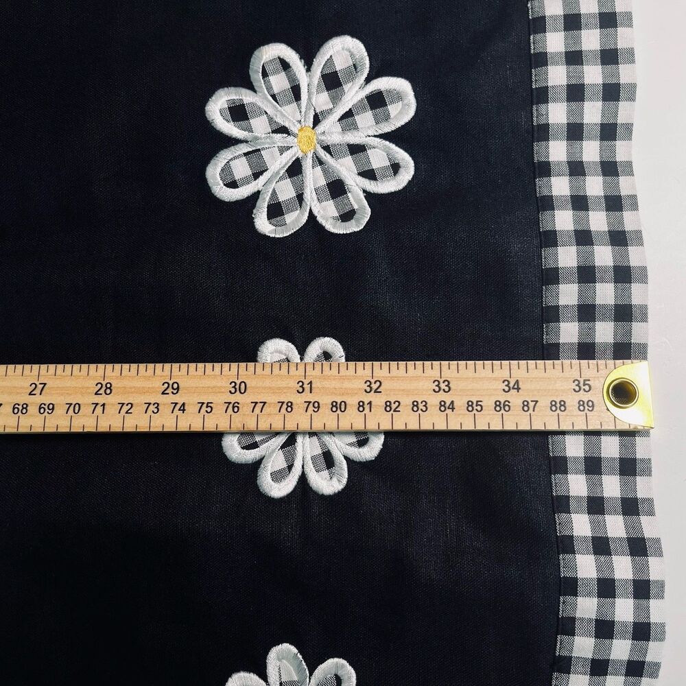 Jessica Howard Vintage Sleeveless Linen Blend Dress Daisy Appliqué B/W Trim Sz 8 - Picture 8 of 10